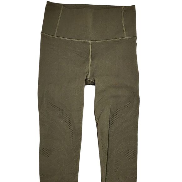 Lululemon‎ Reveal Tight En Avante 26" Olive Green Size 4 - Picture 8 of 13